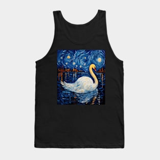 Swan Starry Night Tank Top